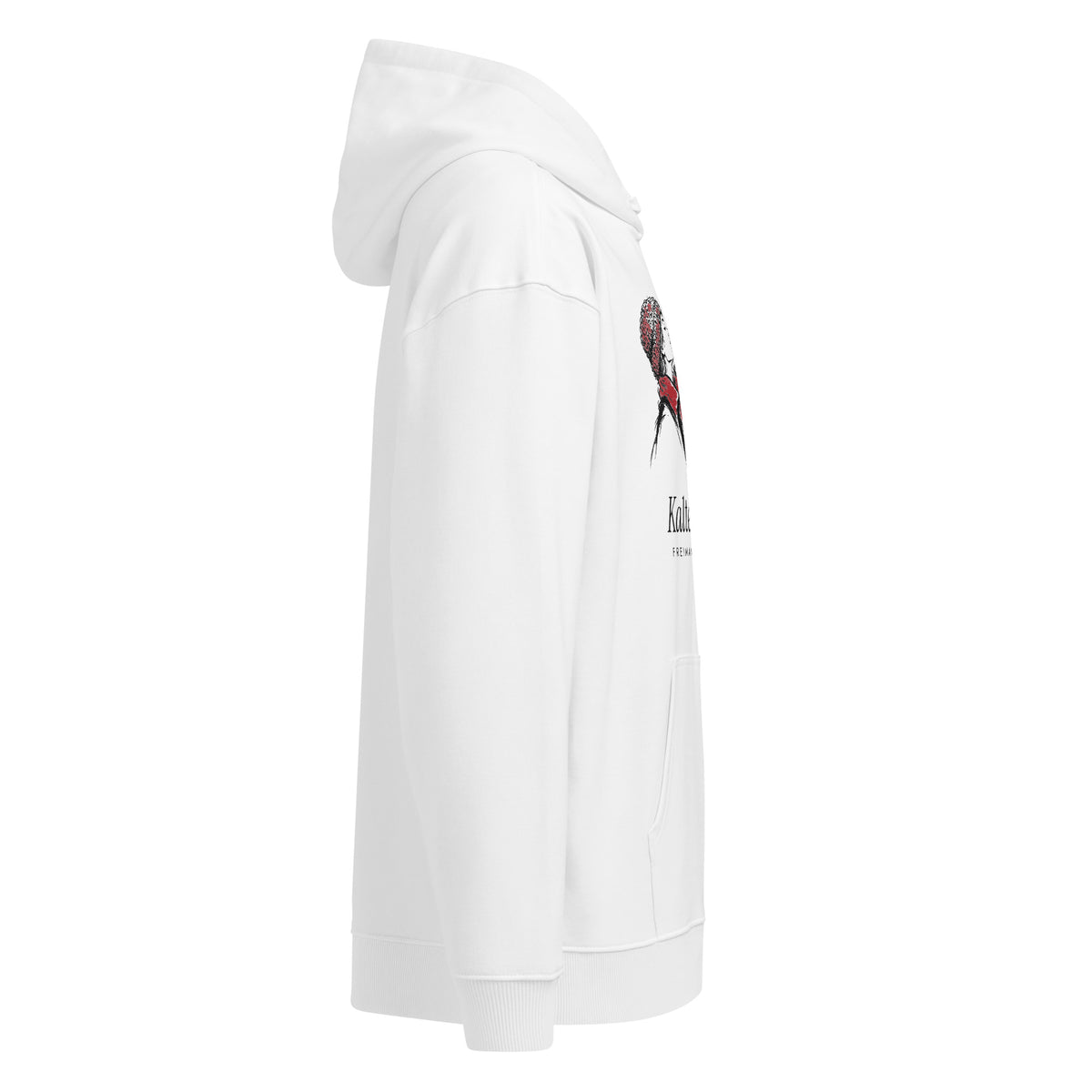 Kalte Heide Bio-Hoodie weiß – rechts