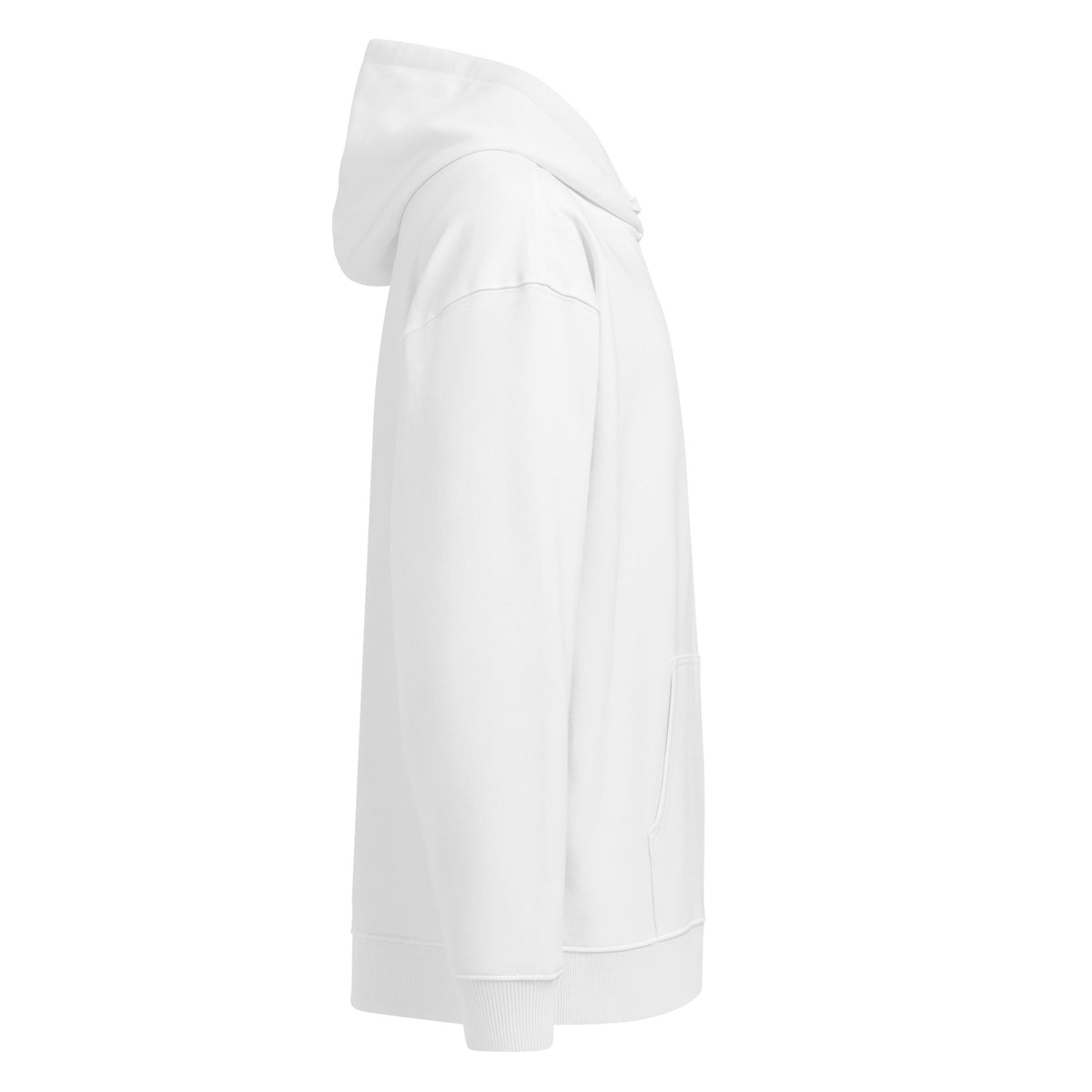 Nicht Gross Hadern Bio-Hoodie weiß – rechts