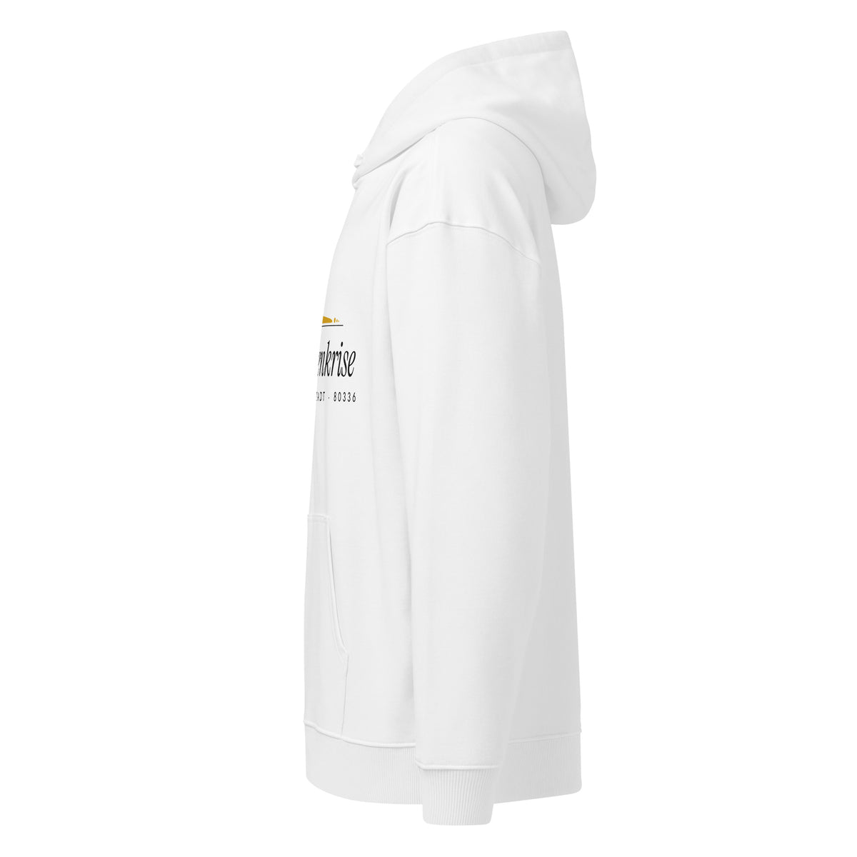 Theresienkrise Bio-Hoodie weiß – links
